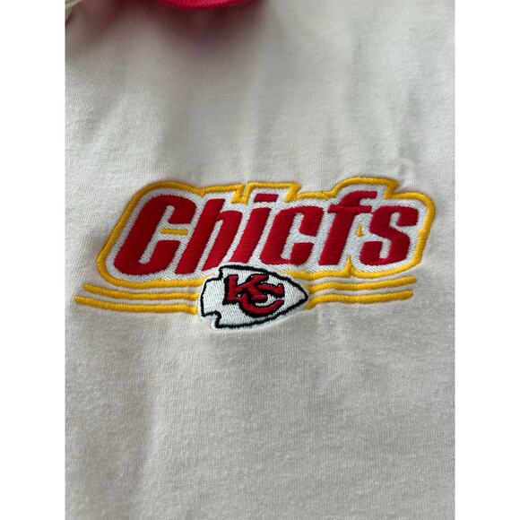 Vintage 90s Reebok NFL Pro Line Kansas City Chiefs Polo Mens XL W/ Spellout TYPO - Picture 11 of 11